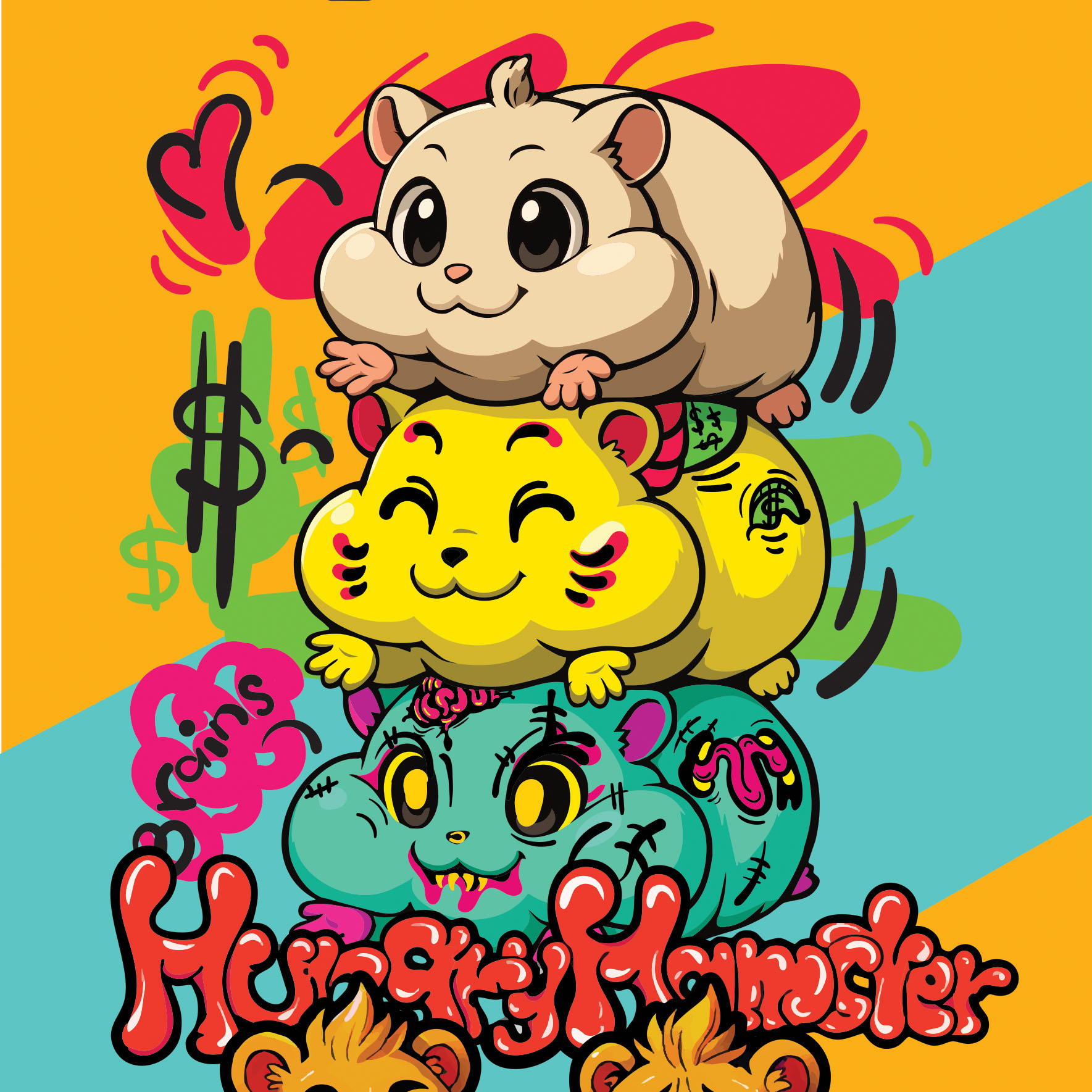 Hungry Hamster Banner 1.5mx3m